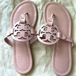 Tory Burch Miller Medallion Patent Leather Sandals
